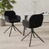 Dining Room Chairs 2 Pcs Swivel Black Velvet