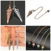 Fashion Jewelry Chain Dowsing Amulet Gold Silver Antique Copper Metal Healing Cone Pendule Reiki Reiki Pendulum Pendant