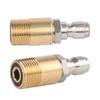 Adattatore Acqua a Pressione per Lavaggio Auto Ugello in Rame Anticorrosione Connessione Rapida da 1/4 di Pollice Adattatore M18x1.5 Set da 2 Pezzi