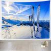 Snow Mountain Scenery Tapestry Extreme Sport Tapestry Skiing Travel Tapestry Home Living Room Dorm Bedroom Decoration Tapestries