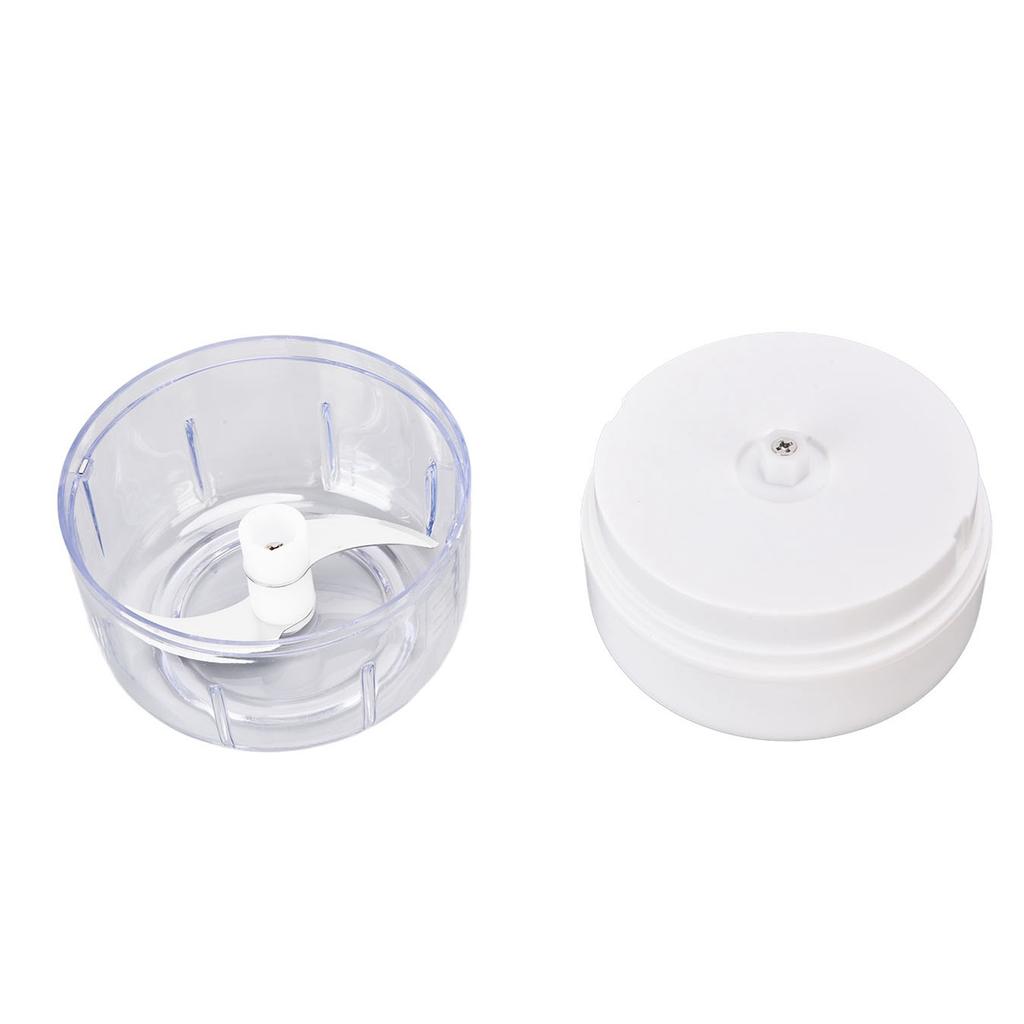 Mini-Zerkleinerer Langlebig Elektrisch 100 ml Fassungsvermögen Schnell Zerkleinern Tragbare Mühle für Küchenutensilien Weiß