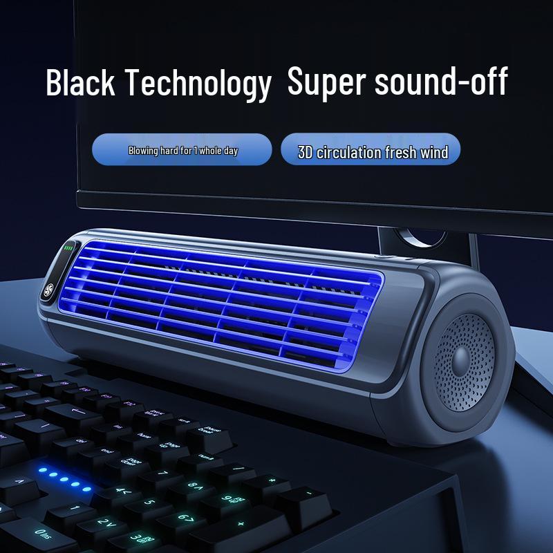 Shēngyuè Silent Tower Fan: High-Power, Long Battery, USB-Powered, Portable, Wall-Mountable, Desktop Fan.