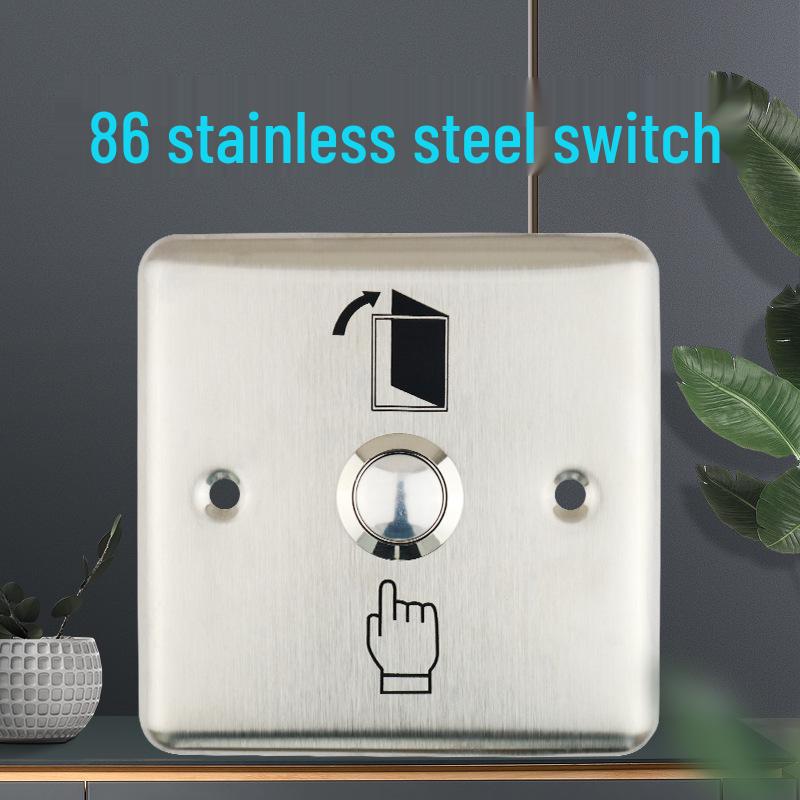 Edelstahl Zutrittskontrolle Ausgangstaster, Selbstrückstellend, Aufputz-/Unterputzmontage, Typ 86, Normally Open/Closed