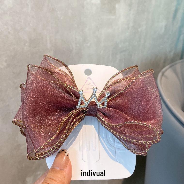 Large Bow Hair Clip for Girls - Princess Hair Accessory