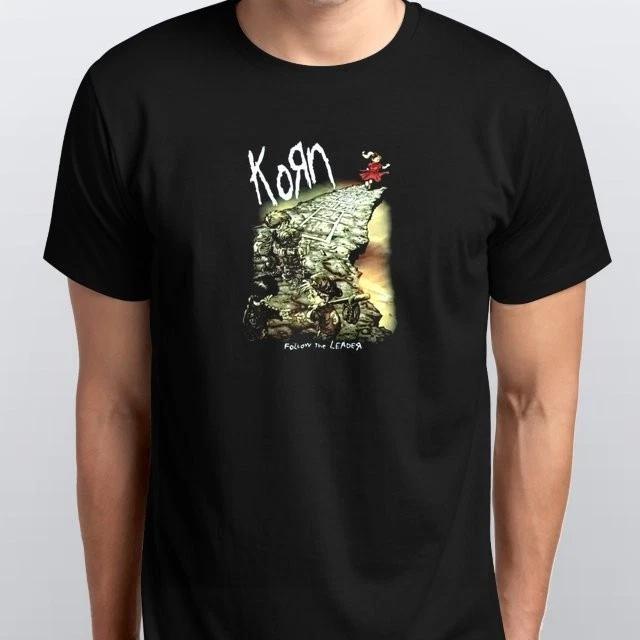

Korn Follow The Leader 100% Хлопок Футболка Мужская Топ S M L XL XXL 3 4 XL цвета Черный 2XL
