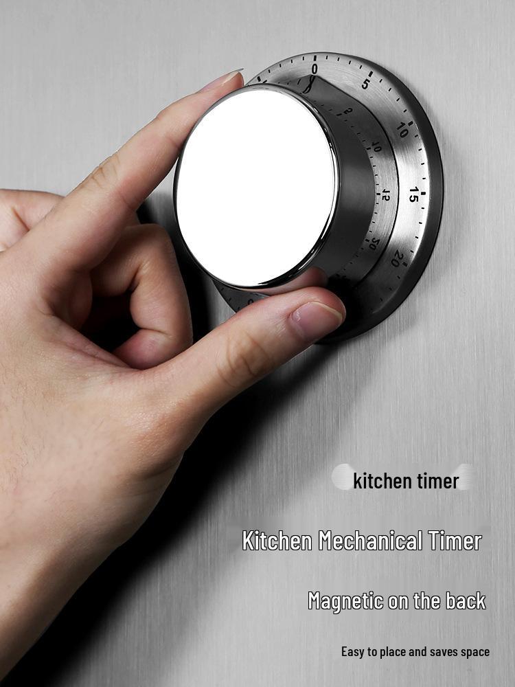Stainless Steel UFO Kitchen Timer with Magnetic Alarm for Baking and Time Management