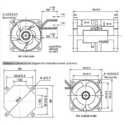 Car Auto Electric Turbine Turbo Double Fan Turbo Charger Boost Intake Fans Ace40 1A Dc12V 40Mm