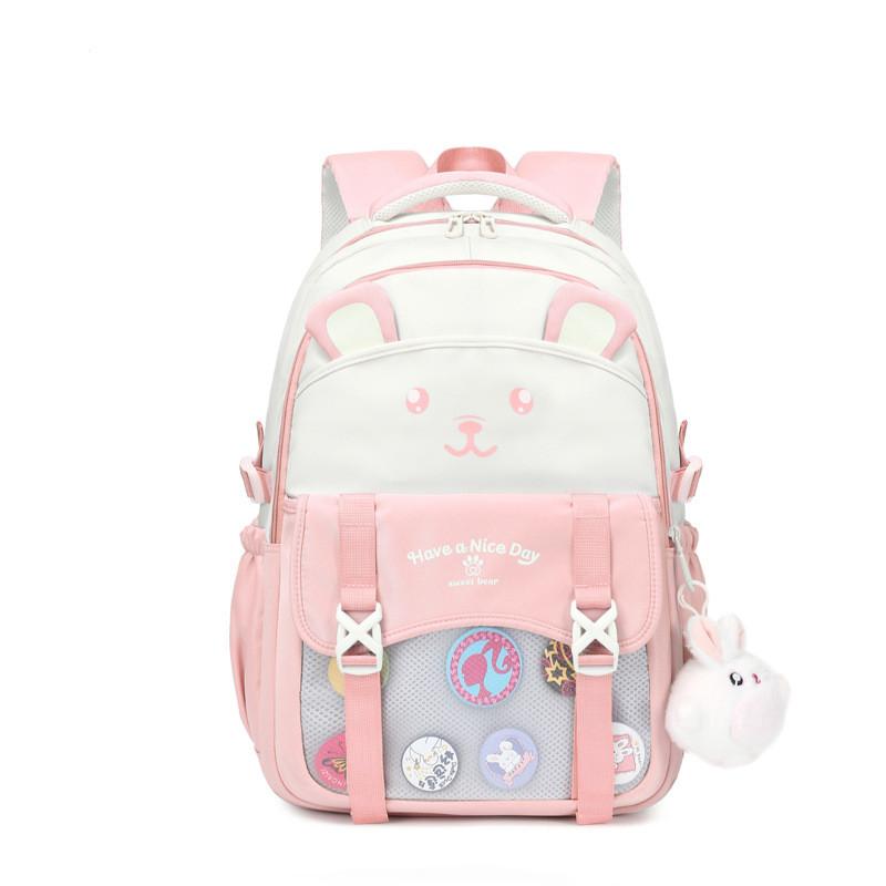 Large Capacity Cartoon Backpack Student Backpack Womens Leisure Use Educational