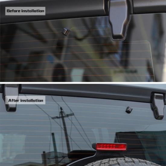 For Jeep Wrangler JL 2018+ Car Rear Wiper Nozzle Cover Trim Bezel Sticker ABS