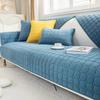 Solid Color Corduroy Sofa Cushion  Winter Plush Thickened Non-Slip Seat Cushion Simple Modern Leather Sofa Cover