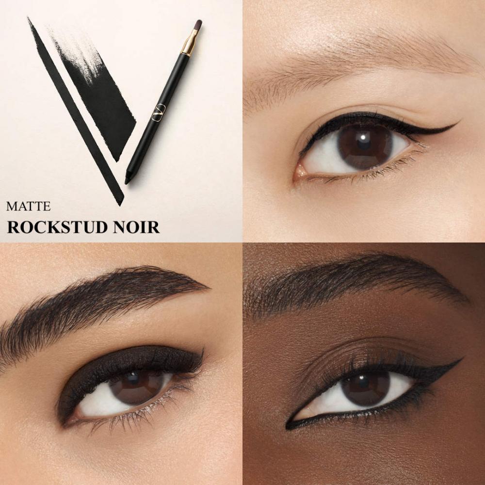 Valentino Colorgraph Wasserdichter Gel-Eyeliner Stift 0,04 Unzen 1 ml Rockstud Noir Tiefschwarz Matt