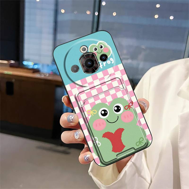 Card bag Card slot Phone Case For ZTE Nubia Focus Pro 5G Cute TPU Graffiti Shockproof Waterproof Dirt-resistant Cartoon