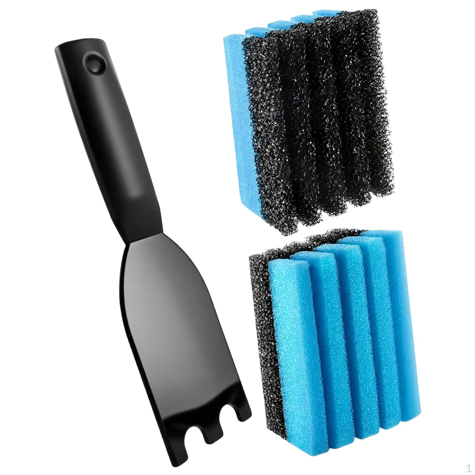 

Grill Pan Set, Cleaner , Kitchen Cleaning Tool with Ergonomic Handle And NonScratch Sponges Style A