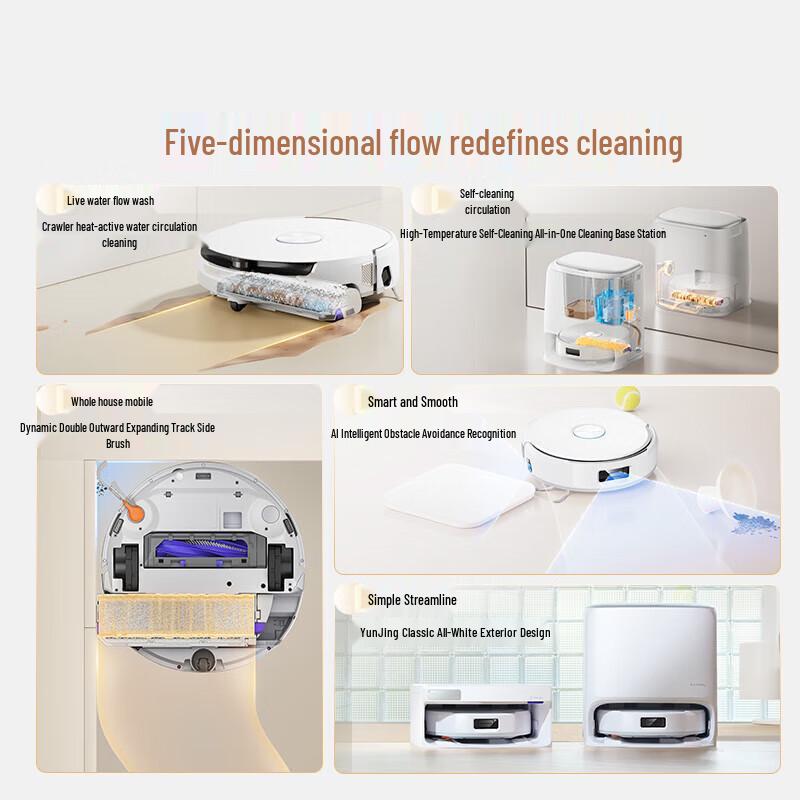 Narwal J6 Smart Robot Vacuum & Mop with Auto Water Hookup CN plug (adapter included)