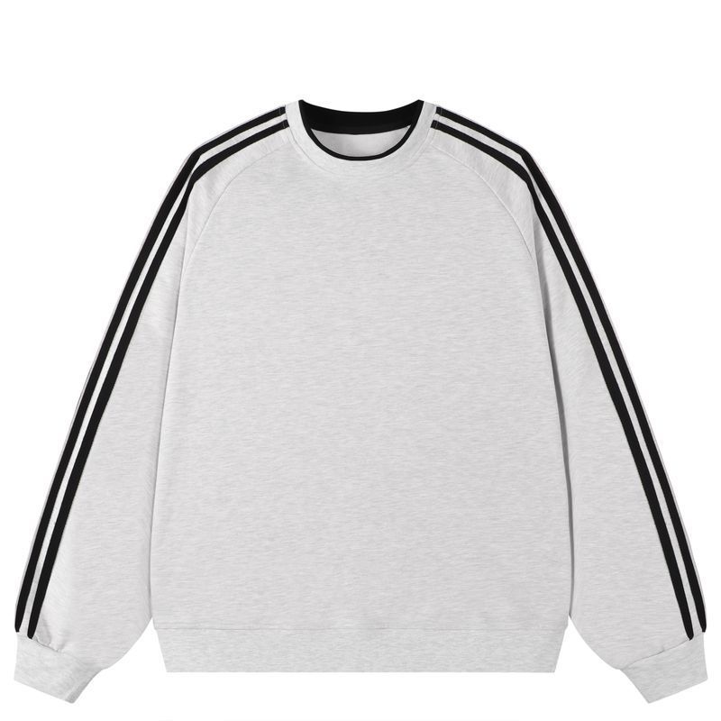 Sweater Men's Spring and Autumn New Heavy Crew Neck Sweater Solid Color Simple Loose Fashion Versatile Top