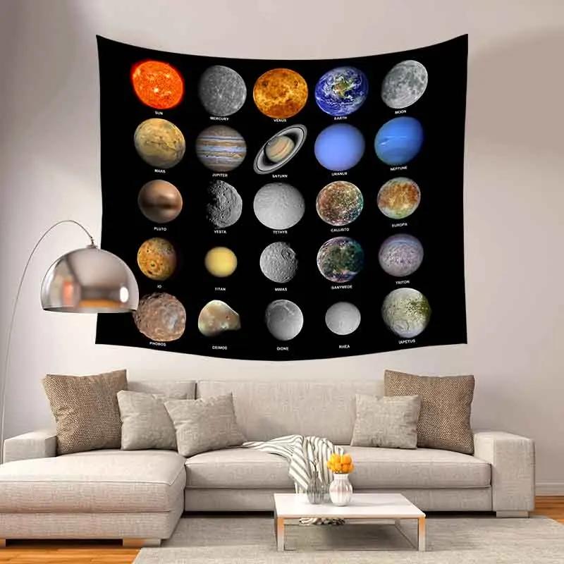 Planet Galaxy Space Cosmic Tapestry Home Decor Wall Hanging Tapestry Outer Space Theme Tapestry Bedroom Living Room Decoration