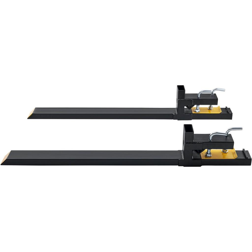 Pallet Forks, 4000 Lbs Capacity Clamp On Pallet Forks, 60" Tractor Bucket Forks, Heavy Duty Front Loader Attachment for Tractor, Loader Bucket, Skid