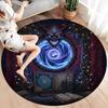 Vortex Crossing Gate Round Area Rug,Carpet Rug for Living Room Bedroom Sofa Playroom Decor,Non-slip Floor Mat