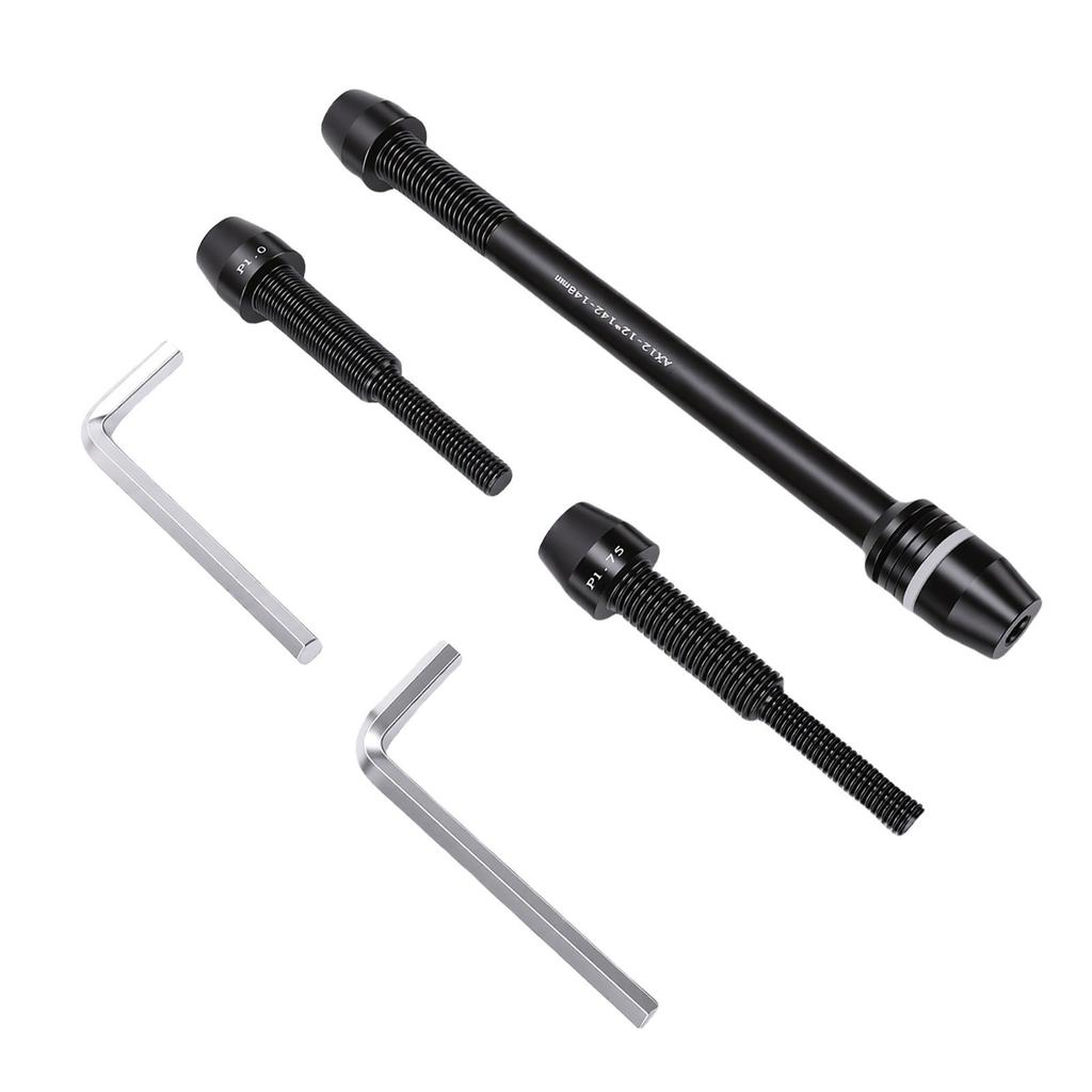 Bike Rear Hub Thru Axle Adapter, Mountain Road Trainer  X1.0 1.5 1.75 Alloy Locking Mechanism, Fits 135 142 148mm Frames for Various Cyclists, Smoot