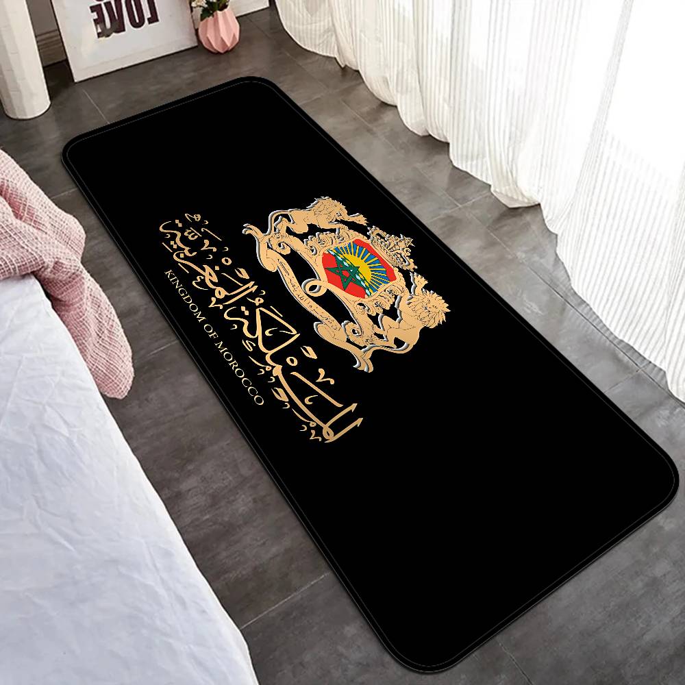 Morocco Map Flag Room Mats Anti-slip Absorb Water Long Strip Cushion Bedroon Mat Household Carpets