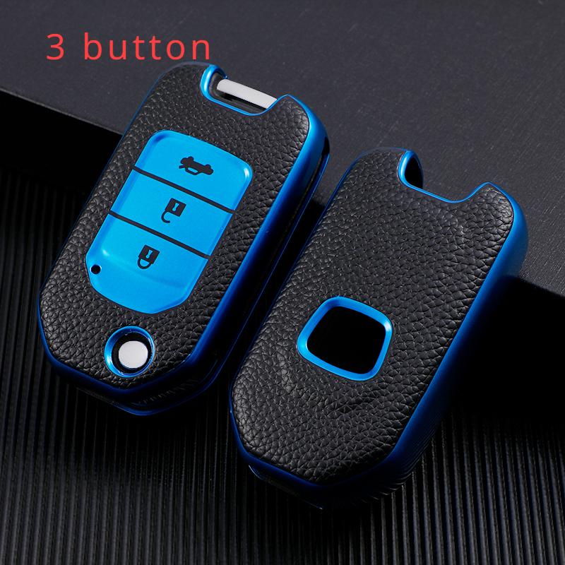 Leder TPU Shell Cover Fob für Honda Civic HRV CRV XRV CR-V Crider Odyssey Pilot Fit Accord Auto Schlüssel fall Schutz Zubehör