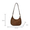 Faux Suede Solid Color Large Capacity Hobos Shoulder Bags for Women High Quality Versatile Undearm Ruched Handle Bags