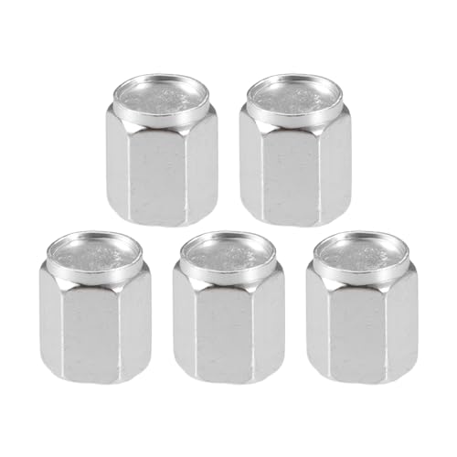 

Универсальные колпачки для автомобильных шин Motoforti, колпачки для автомобильных вентилей для легковых автомобилей, внедорожников, велосипедов, грузовиков, мотоциклов, из алюминиевого сплава, серебристого цвета, набор из 5 штук