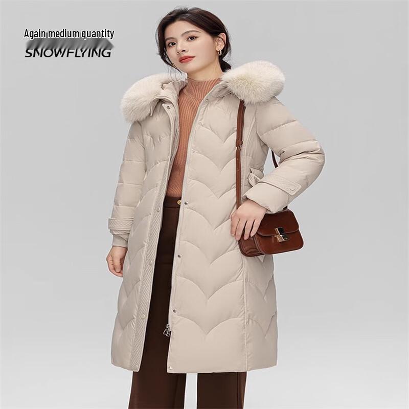 XueZhongFei Women's Long Hooded Down Jacket