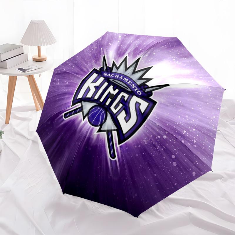 Sacramento Kings2pattern, automatic folding umbrella, portable and foldable design, 8 ribs, a Christmas or birthday gift.