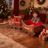 Christmas Presents Train Toy Santa Gift Boxes Express Gingerbread Classical Train Ornament Holiday Party Centerpieces Decoration Festival Gift