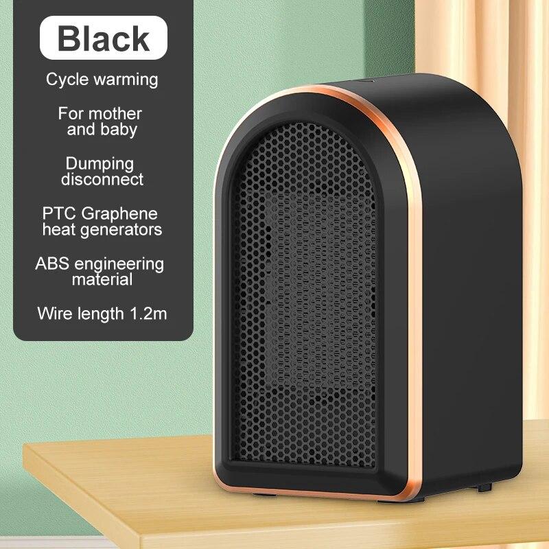 

1200 Вт электрический обогреватель портативный вентилятор тепловые пушки 220 В PTC керамический обогреватель для дома офис настольные обогреватели теплее машина для зимы European regulations чёрный