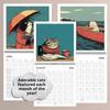 2026 Wall Calendar 2026 12 Month Layout Hangable Design Monthly Calendar Funny Cat Art Monthly Calendars Cat Design Calendar