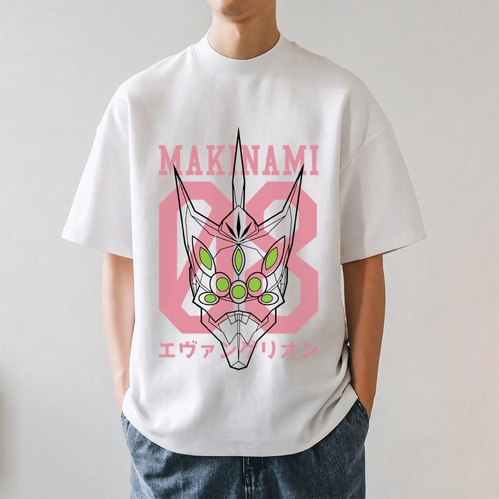 

2026 New Evangelion 08 Print T-shirt Short Sleeve T-shirt Men s and Women s T-shirt Men s Tops Harajuku Streetwear 5XL різнокольоровий