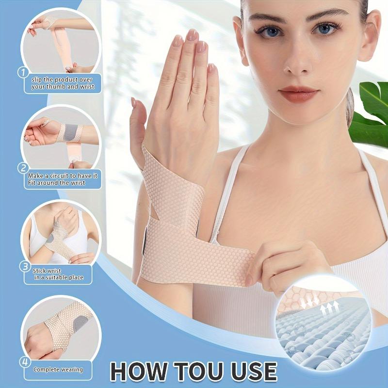 2PCS Breathable Wrist Guard for Men and Women - Adjustable Elastic Sports Wrist Guard, Compression Wrist Strap and Support
