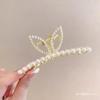 High-End Women's Rhinestone Hair Shark Clip - Large, Stylish, and Trendy Hairpin