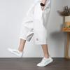 Men'S Linen Shorts Solid Color Loose Straight-Leg Beach Pants Cotton-Linen  Plus SizeTrousers