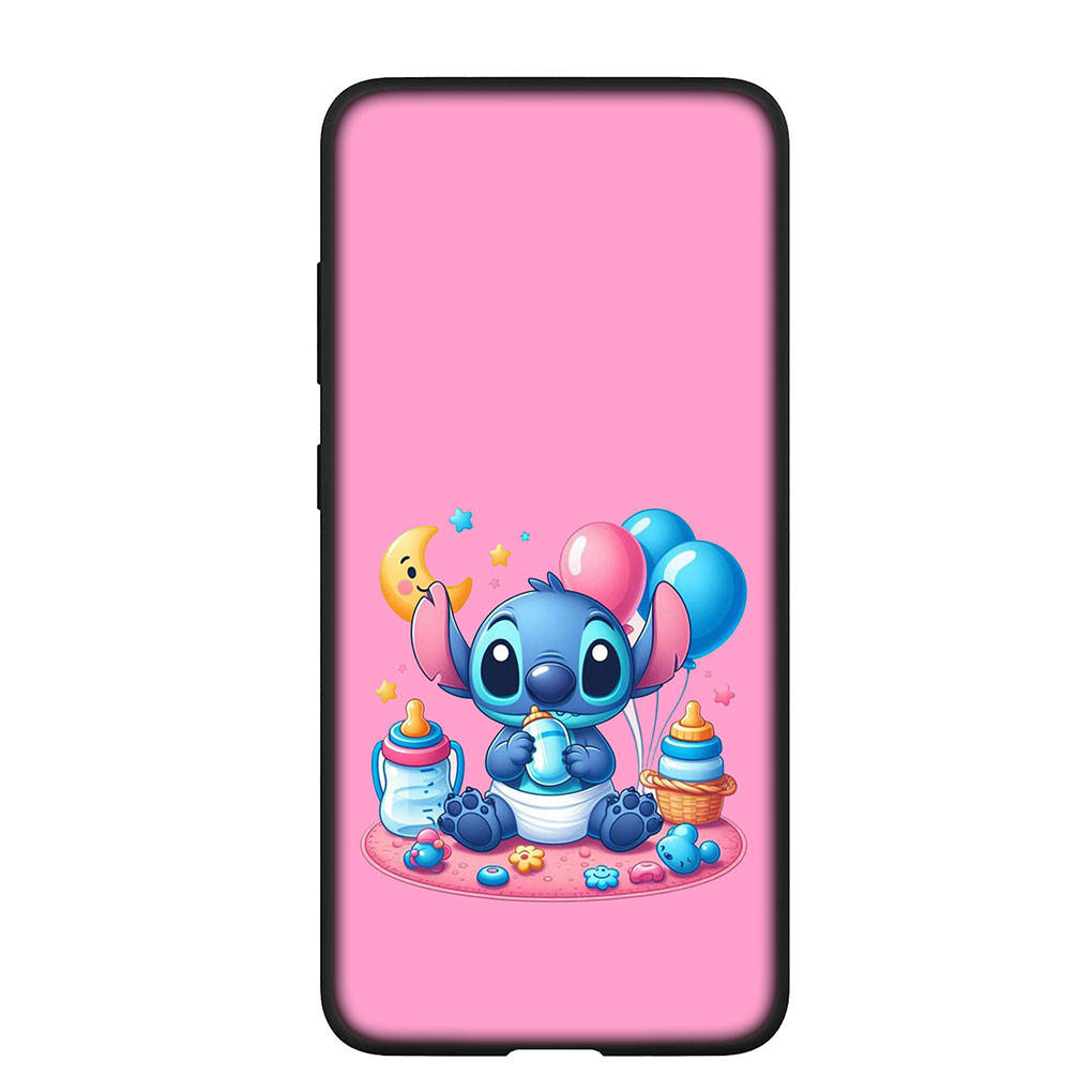 Phone Case for Samsung Galaxy S25 S24 S23 iPhone 16 15 Xiaomi Redmi Note 14 13 12 16E X 11 Pro Max OPPO Moto Huawei Blue Lilo Comics Stitch Pink Cover