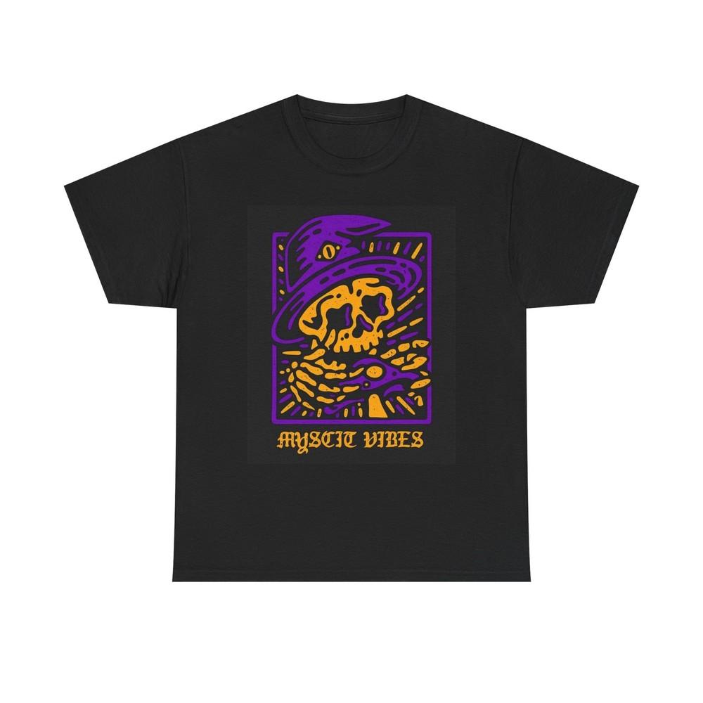 Mystic Vibes Graphic T Shirt Vintage Wizard Unisex Heavy Cotton Tee