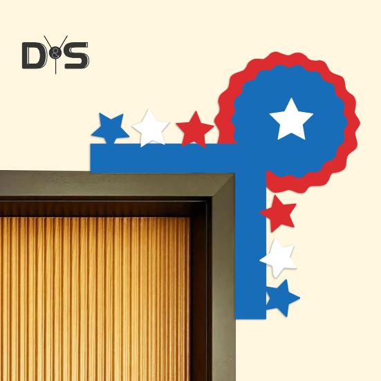 Patriotische Türeckendekoration, 4. Juli, Türrahmendekoration, Holz-Türeckenaufsatz, Ornament für den Gedenktag, den Unabhängigkeitstag, den Veteranentag