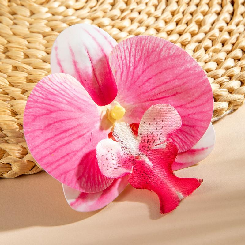 1/10Pcs 3D Butterfly Orchid Brooch Simulation Elegant Plants Brooch For Women Girls Pretty Flowers Jewelry Clothes Backpack Pins