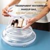 Transparante Ronde Reistash voor Huisdieren met Dubbele Ritsen Duidelijk Zichtbaar Ontwerp Perfect Voor Het Opbergen van Cosmetica Hoeden Kleine Items