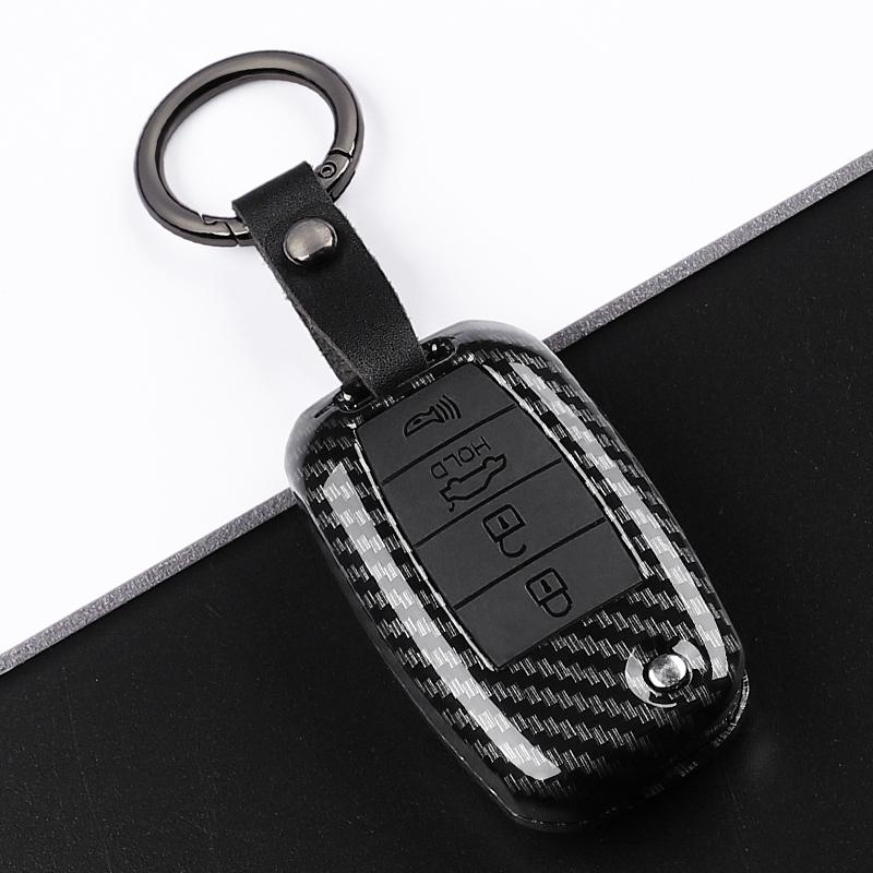 Abs Carbon Fiber Car Key Case Cover For Kia Rio 3 K2 K3 K4 K5 Sportege Picanto Optima Soul Ceed Sorento Forte Stinger Cerato