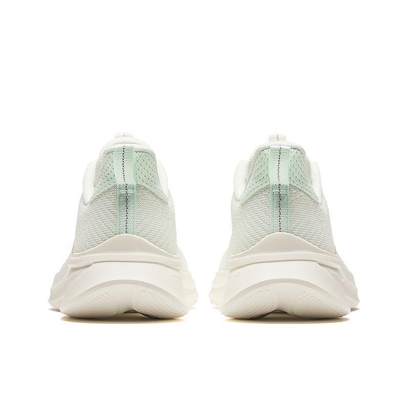 ANTA Women Qingyi Casual Cushioned Running Shoes Off White Orange Green 922415521-1