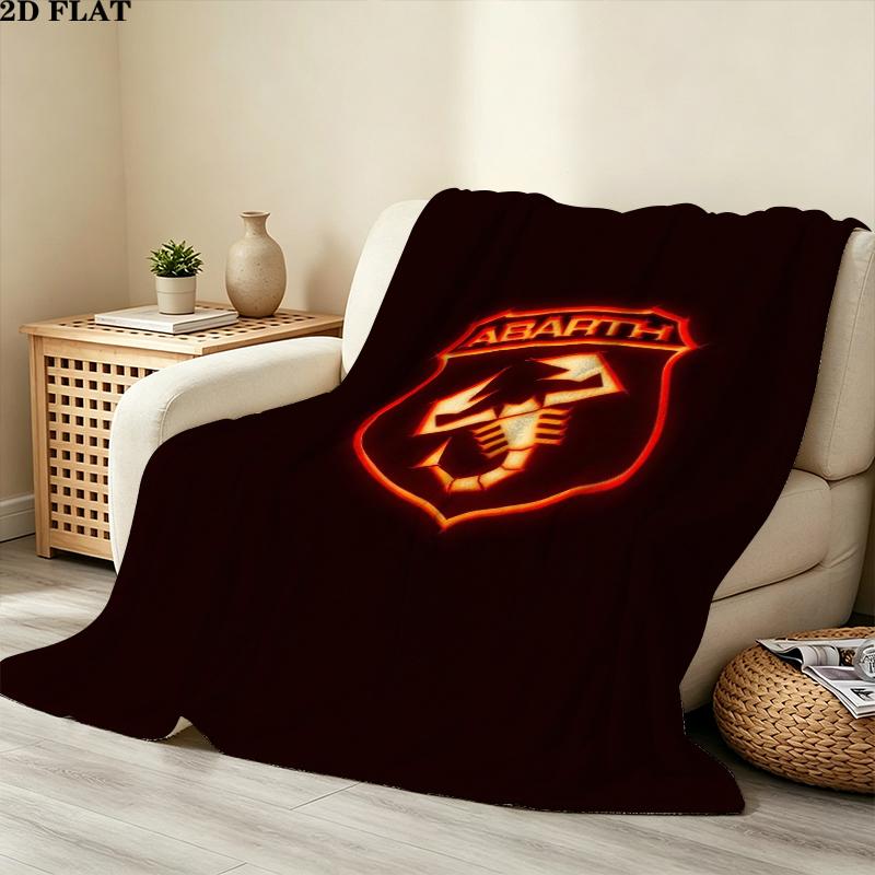 Abarth Print Flaneldecke, Hohe Qualität, Bequem für alle Jahreszeiten, Heimdekoration, Wärme und Komfort, Perfekt für Weihnachtsgeschenke