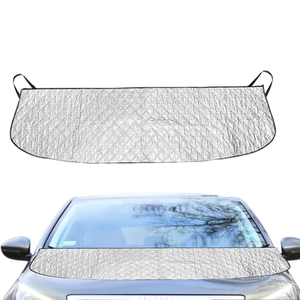 Winter Car Windshield Cover for Ice and Snow Dustproof Waterproof Automobile Frost Protector Silver Windshield Sun Snow Cover