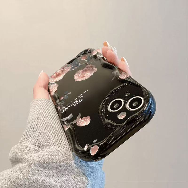 The new rose is suitable for iphone17pro mobile phone case Apple 1514 Japan and South Korea 13promax foreign trade 16x