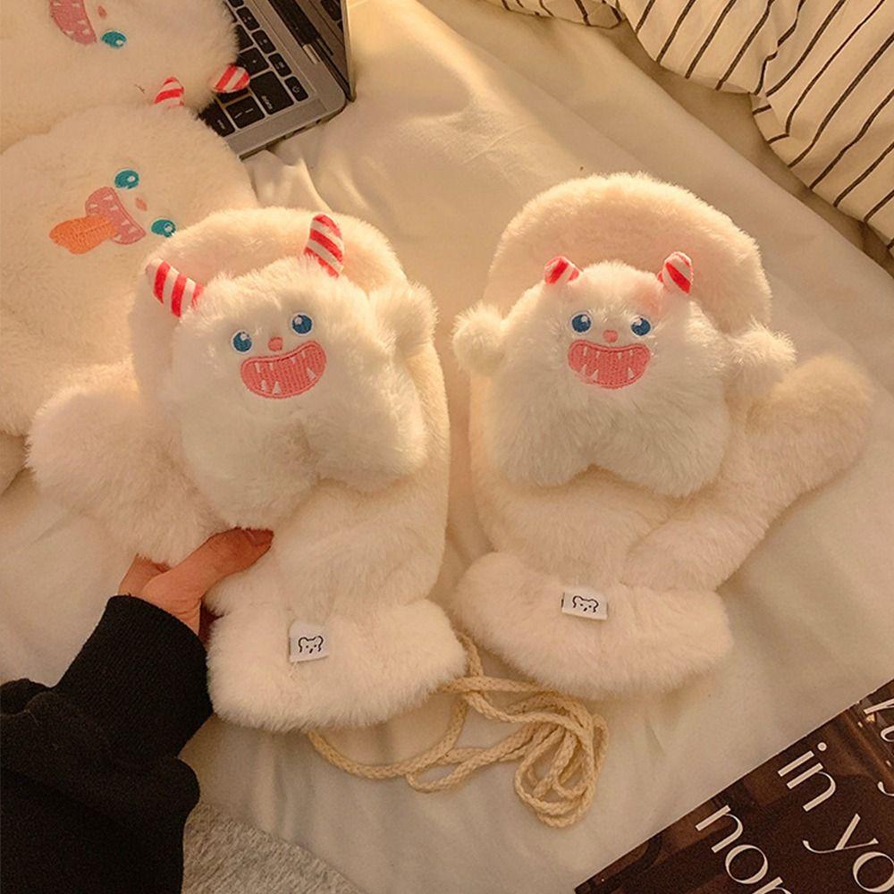 Velvet Plush Gloves Fluffy Mitten Gloves New Winter Gloves for Women