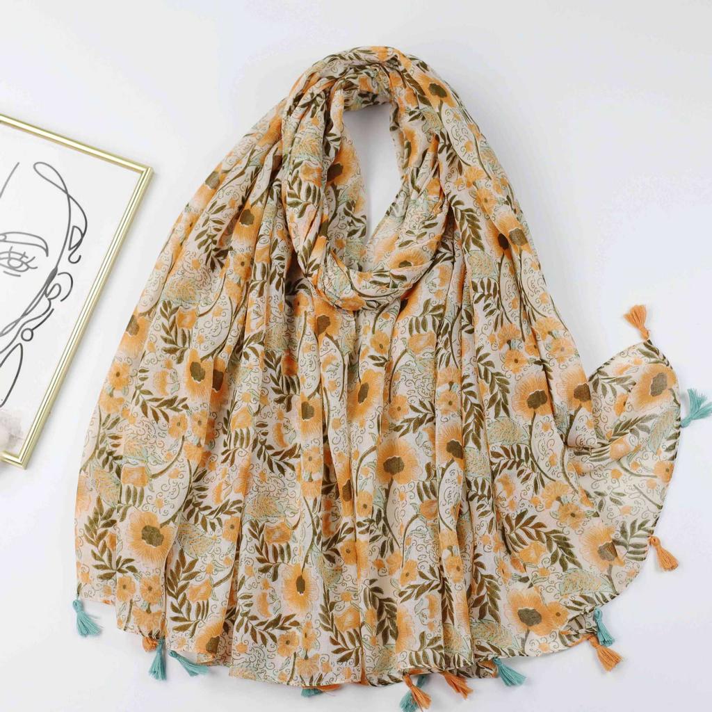 2024 Frühling und Herbst Winter Neue Baumwolle und Hanf Langen Dünnen Schal Reise Vielseitig Sonnenschutz Warmen Schal Für Frauen