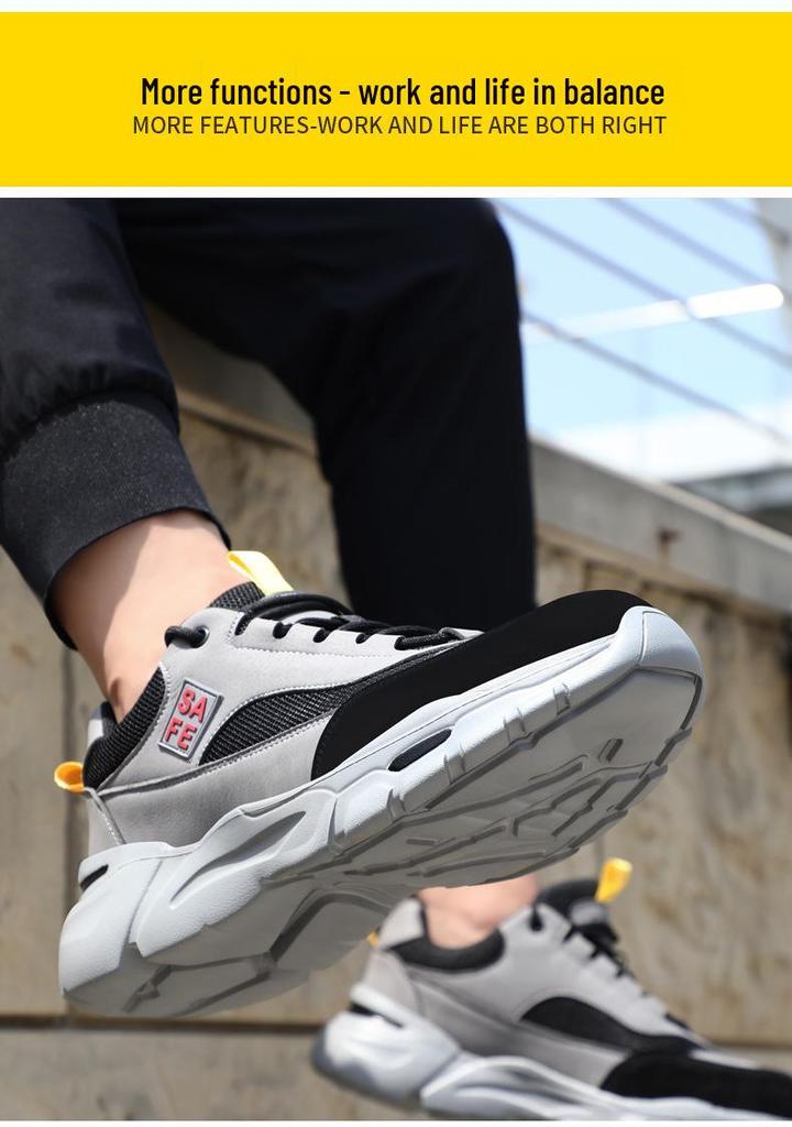 Men's Ultra-light Fashionable Safety Work Shoes - Anti-smash & Anti-puncture