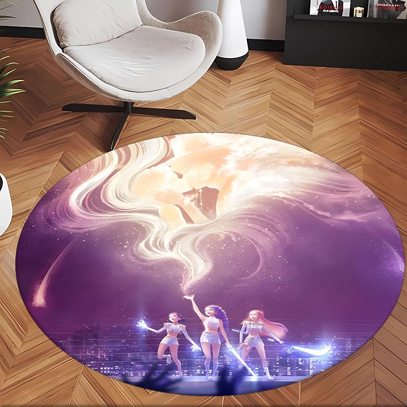 Huntrix (53) Covor Rotund de Birou Covor Decorativ de Podea pentru Birou Dormitor Sufragerie și Spațiu de Acasă
